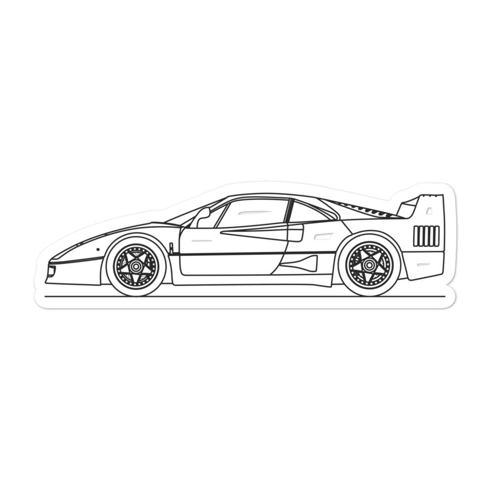 Autocollant Ferrari F40 - ref.d8317