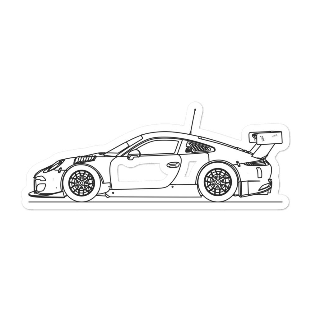Porsche 911  Hand Drawn Car Sticker for Sale by OneLineArt