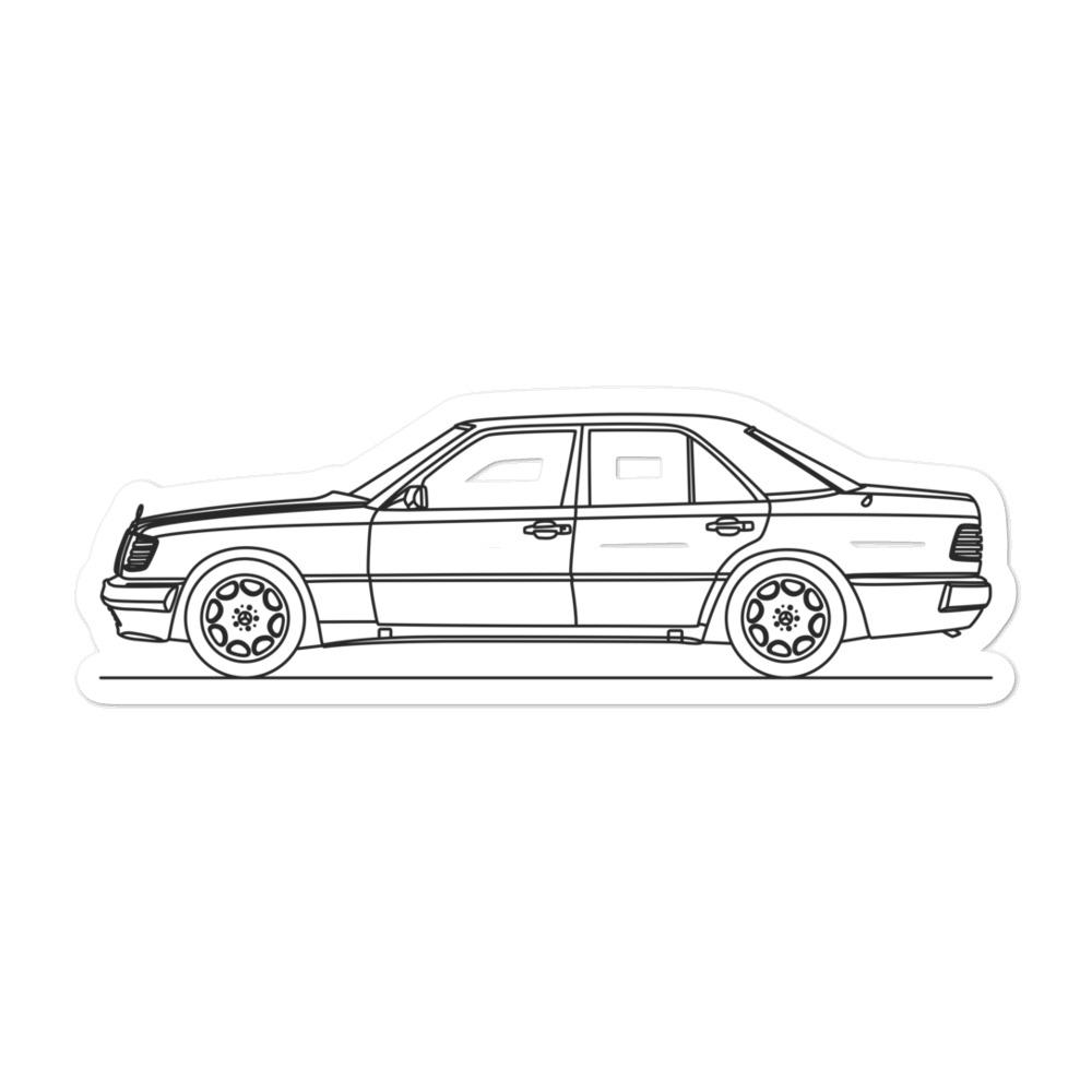 Mercedes W124 sticker - White