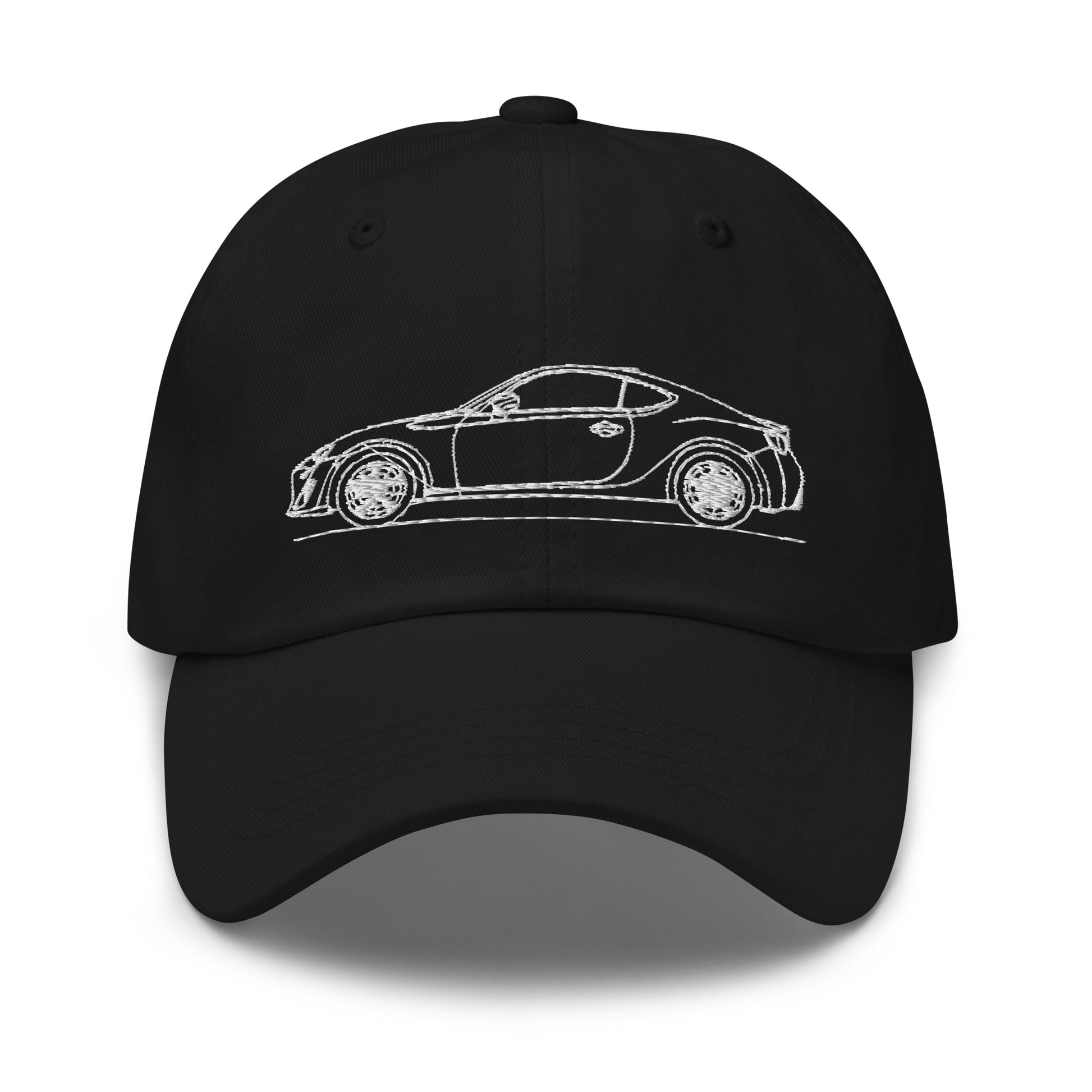 Subaru BRZ Silhouette Hat on black background