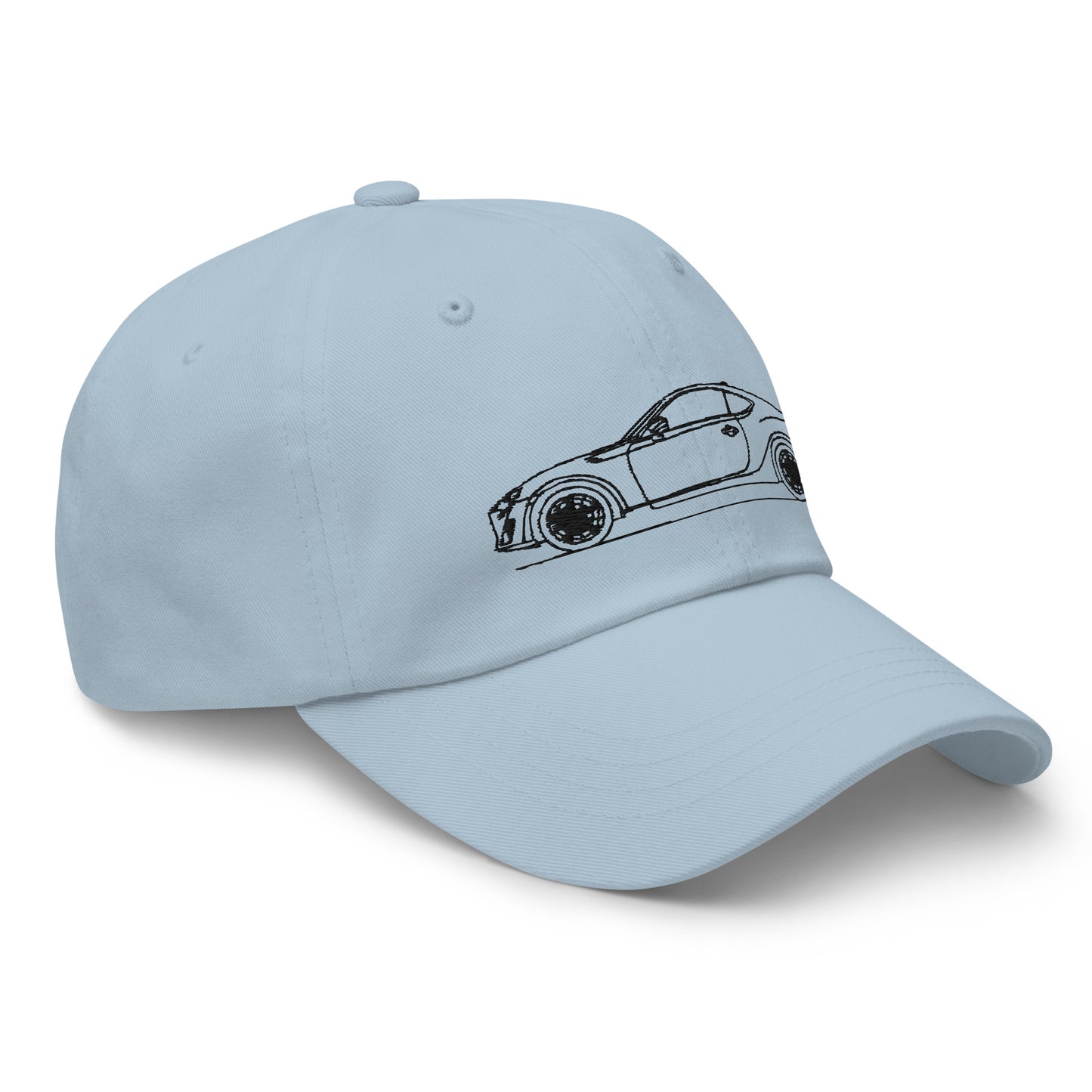 Light blue classic dad hat from the side