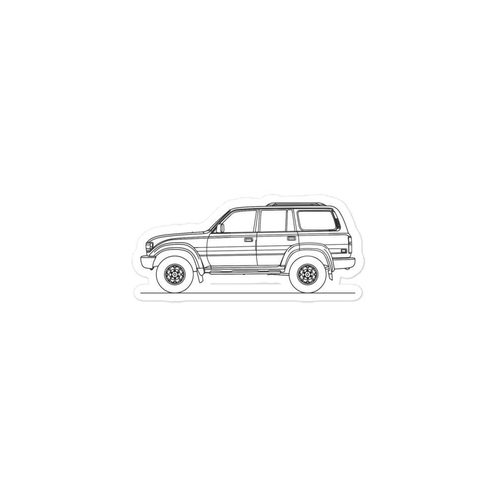 Toyota Land Cruiser FJ80 Silhouette Sticker