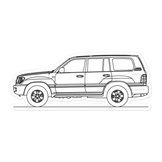 Toyota Land Cruiser J100 Silhouette Sticker