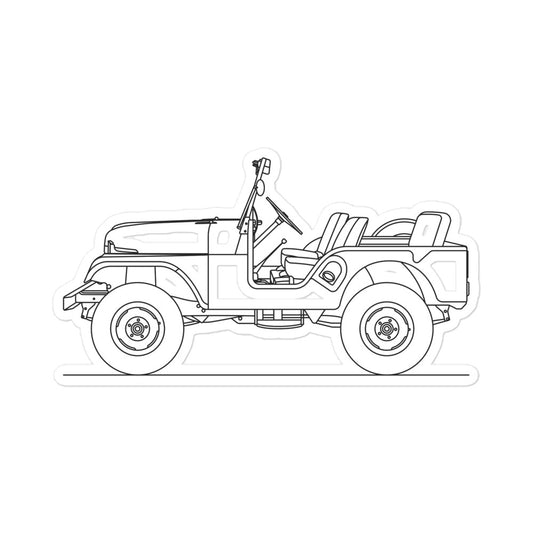 Jeep Willys CJ-5 Sticker