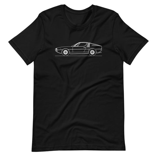 Alfa Romeo Montreal t-shirt on a plain background