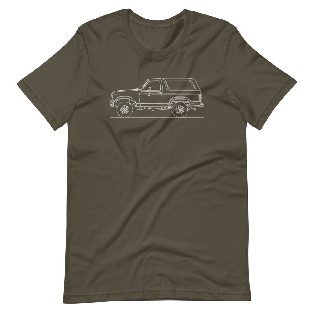 Ford Bronco 2nd Gen T-shirt displayed on plain background