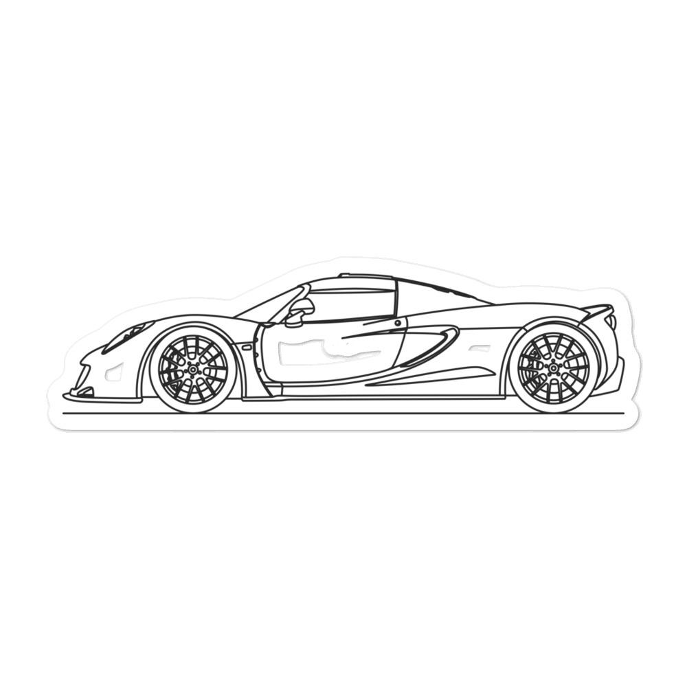 Hennessey Venom GT Silhouette sticker on laptop