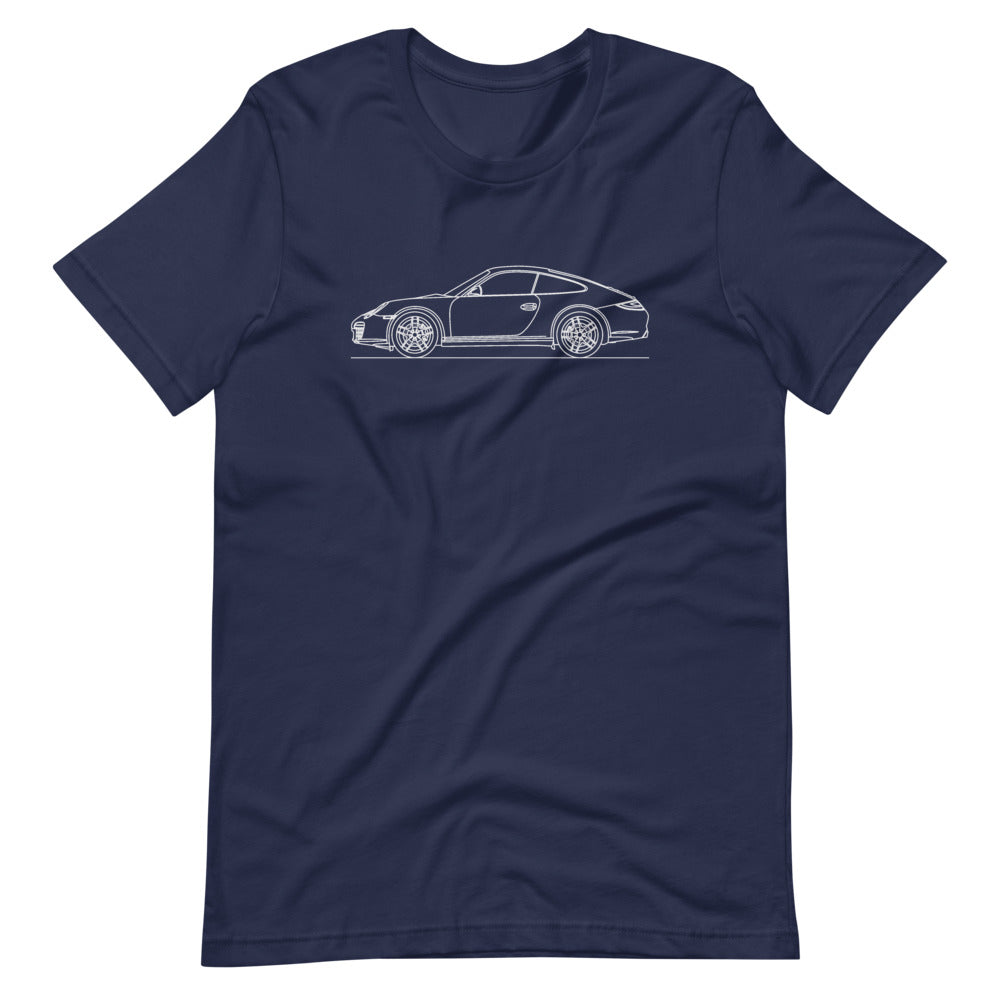 Porsche 911 997 t-shirt on a plain background