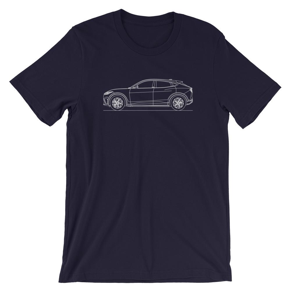 Ford Mustang Mach-E t-shirt displayed prominently