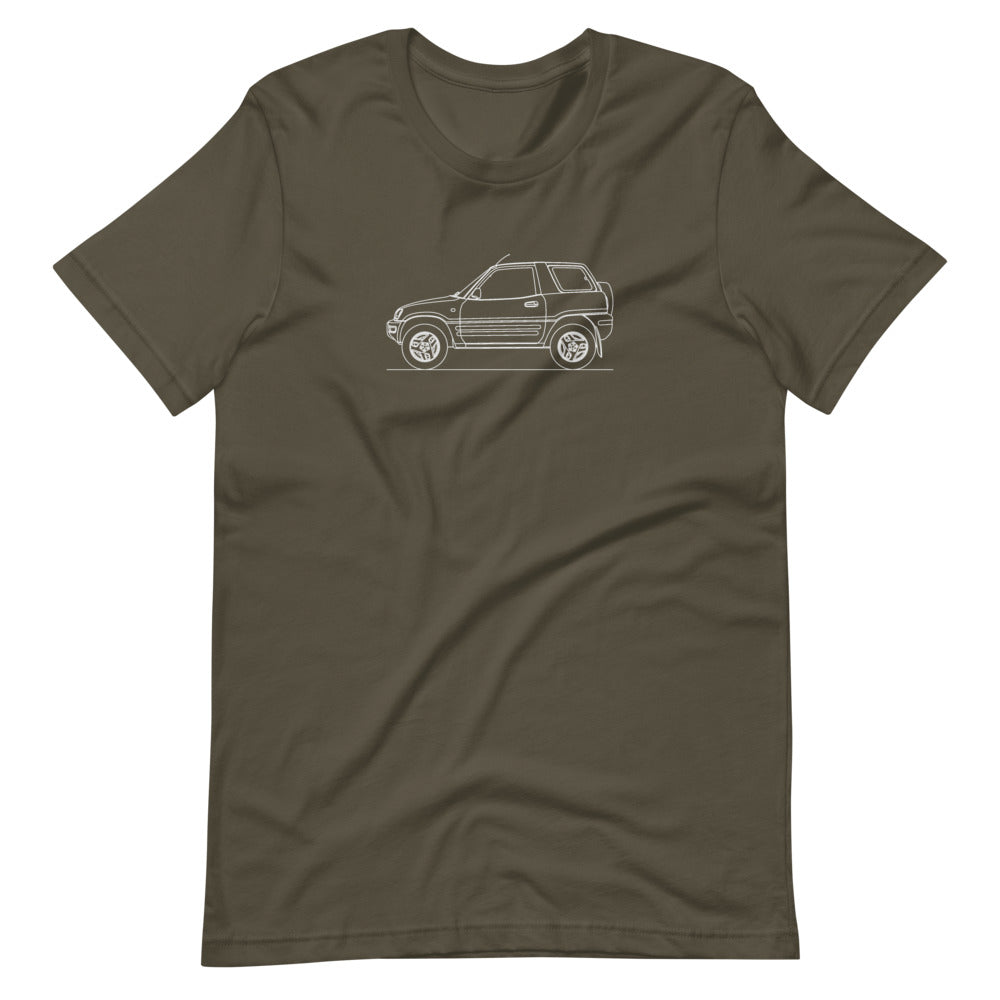 Toyota RAV4 XA10 2-door silhouette t-shirt design