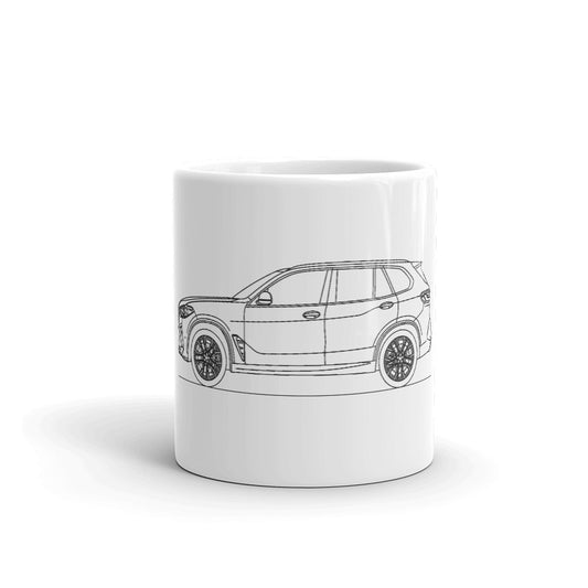 BMW F95 X5 M Competition Silhouette mug design