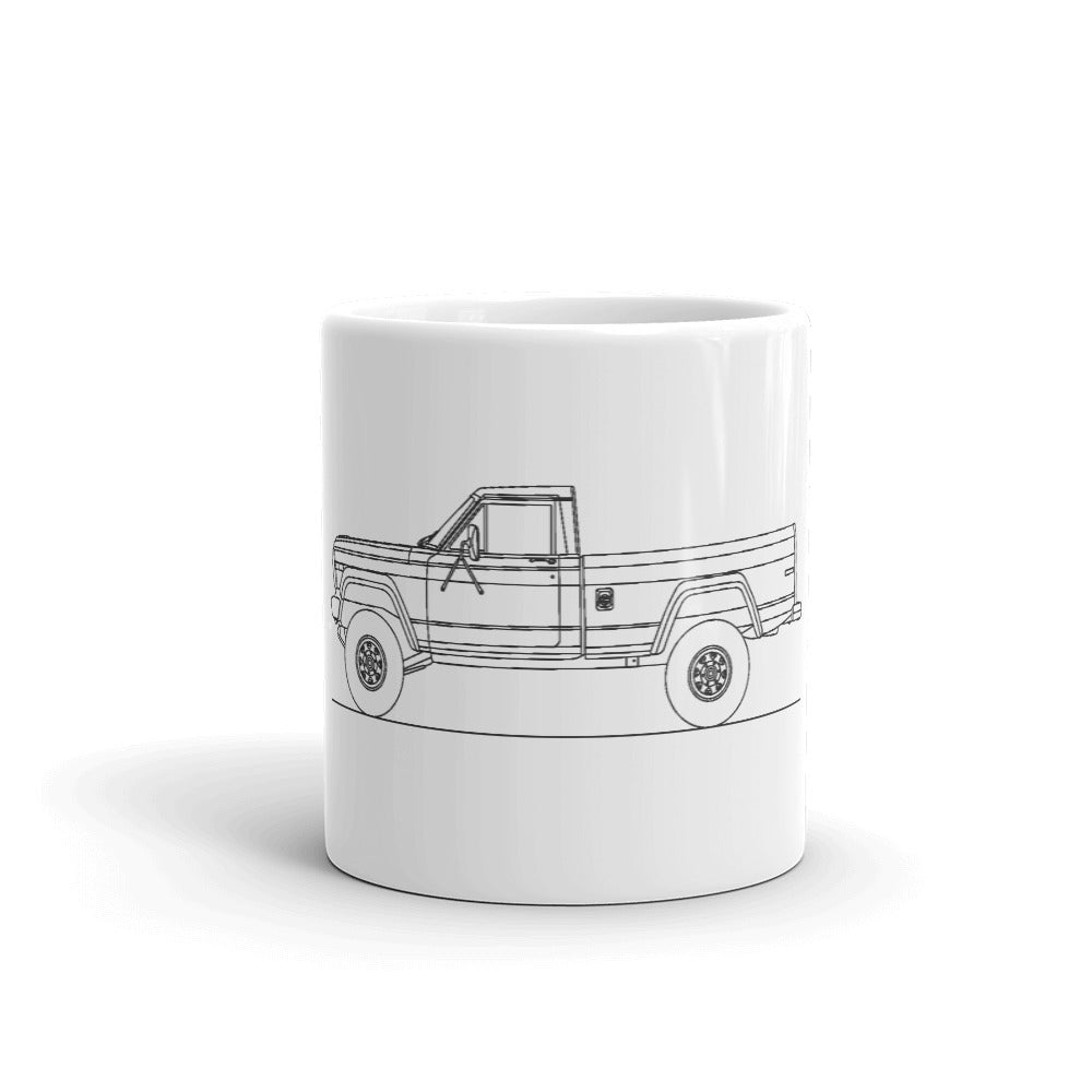 Mug featuring Jeep J10 Pickup Outline design