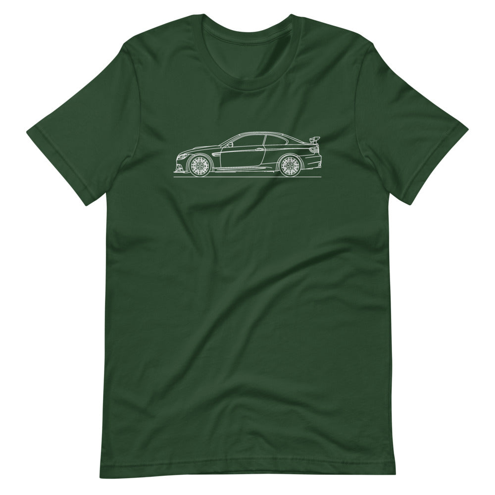 BMW E92 M3 GTS silhouette t-shirt design