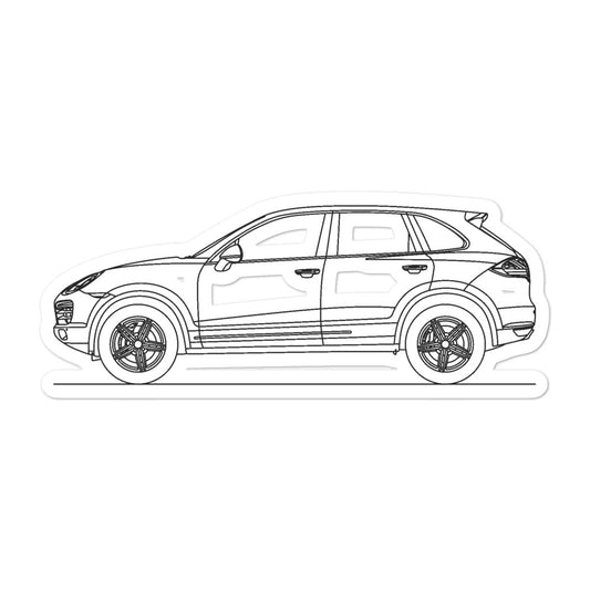 Porsche Cayenne S E2 Silhouette stylish wall sticker