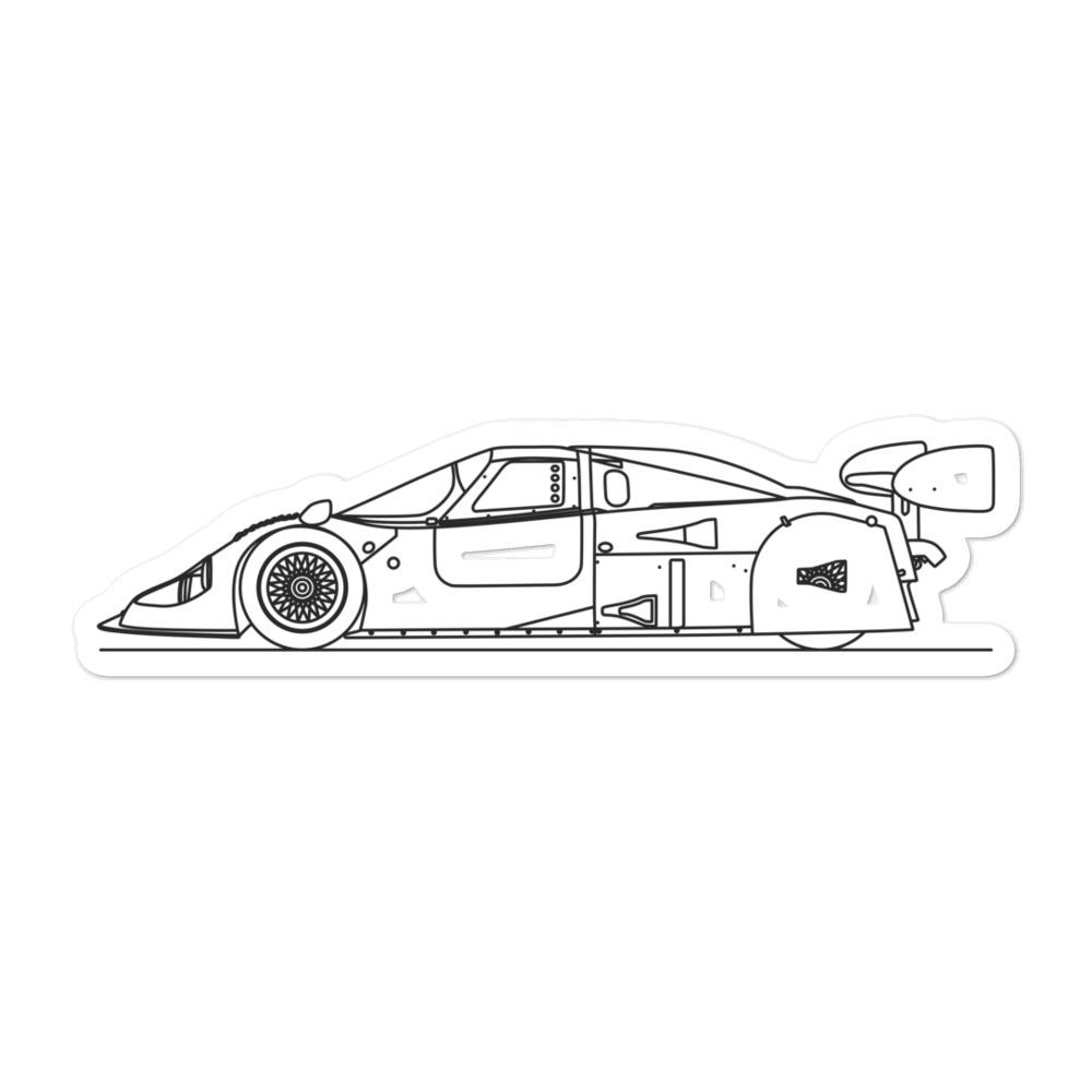 Jaguar XJR-9 Silhouette Vinyl Sticker for Car Enthusiasts – Artlines Design