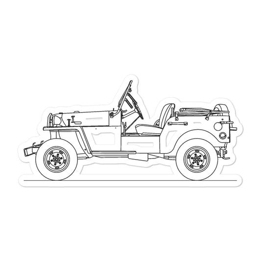 Toyota Land Cruiser BJ Silhouette on a sticker