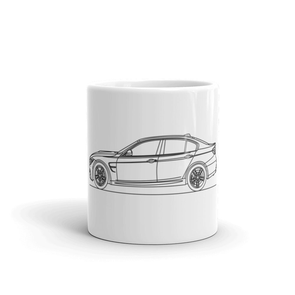 BMW F80 M3 Silhouette coffee mug design