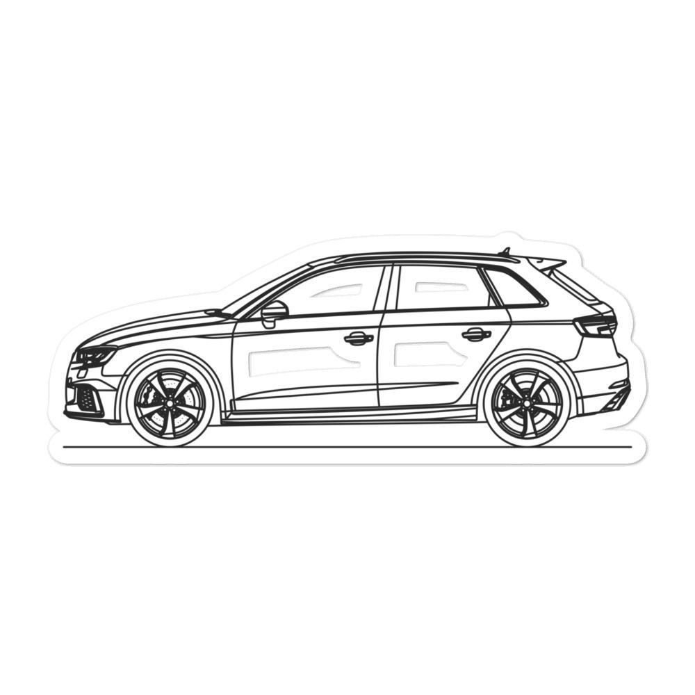 Audi 8V RS3 Sportback Silhouette sticker design