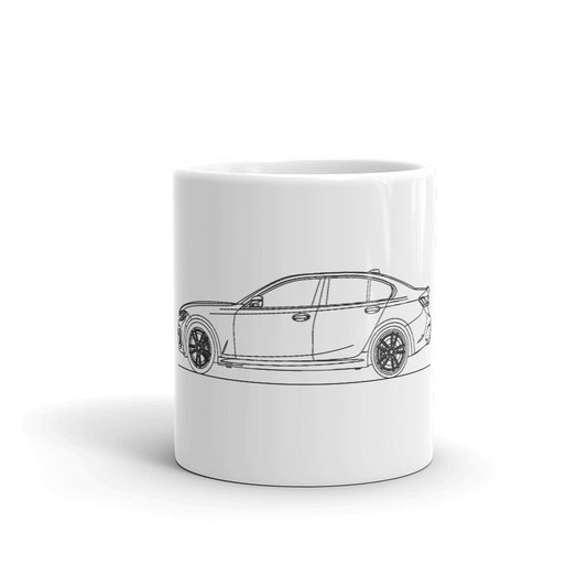 BMW G20 M340i xDrive silhouette ceramic mug design