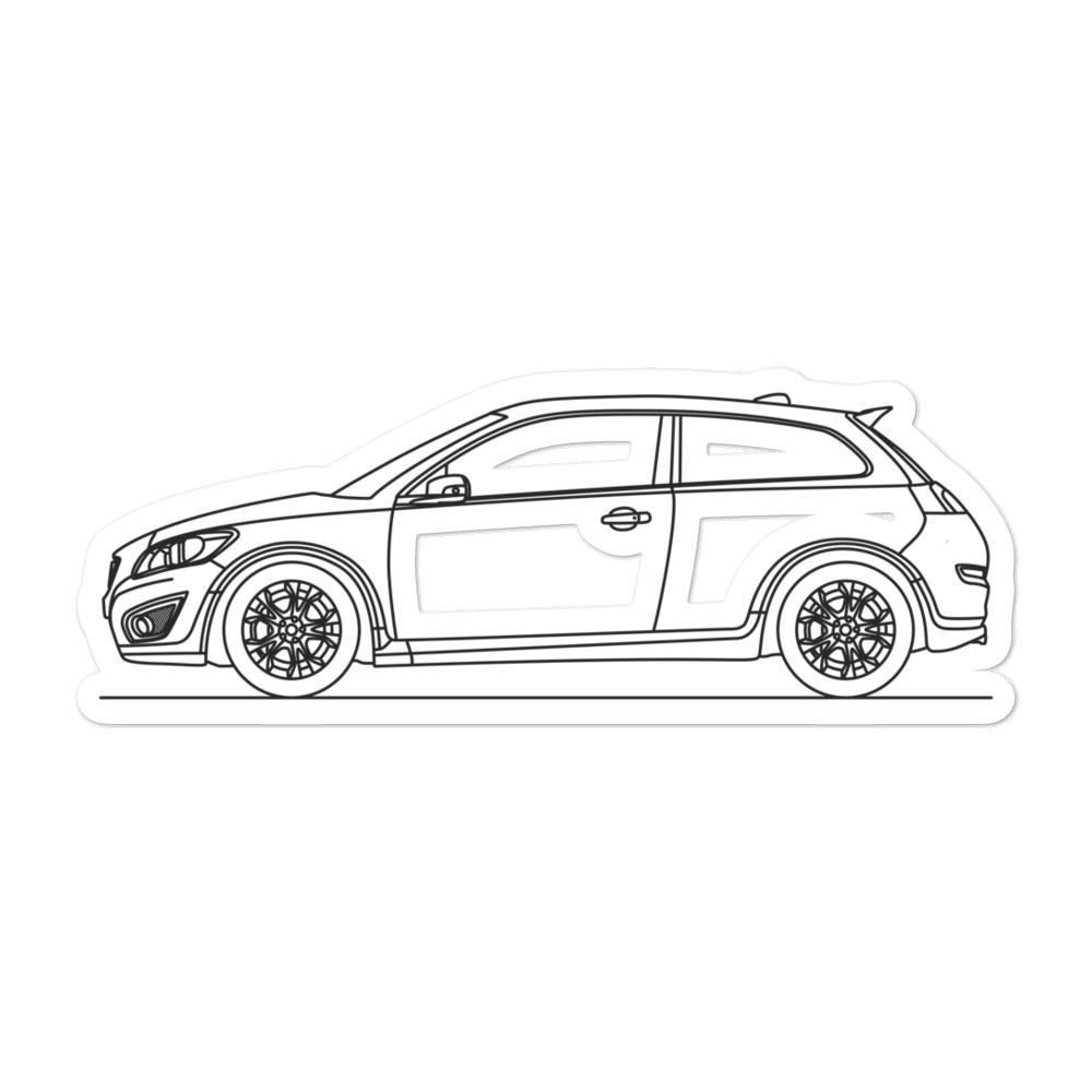 Volvo C30 R-Design Outline sticker on car