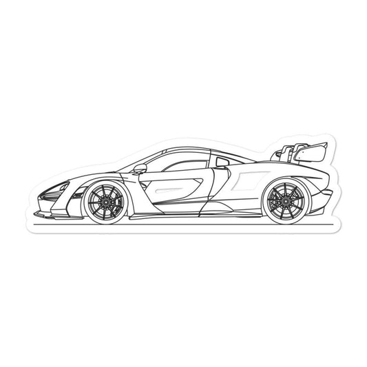 McLaren Senna Outline sticker on a laptop.