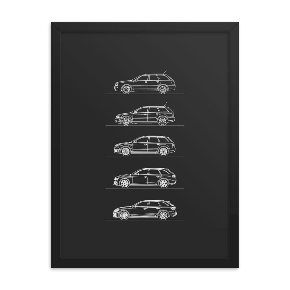 Audi RS4 Avant Evolution Outline poster design art