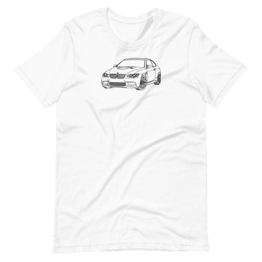 BMW E92 M3 Outline t-shirt in black design