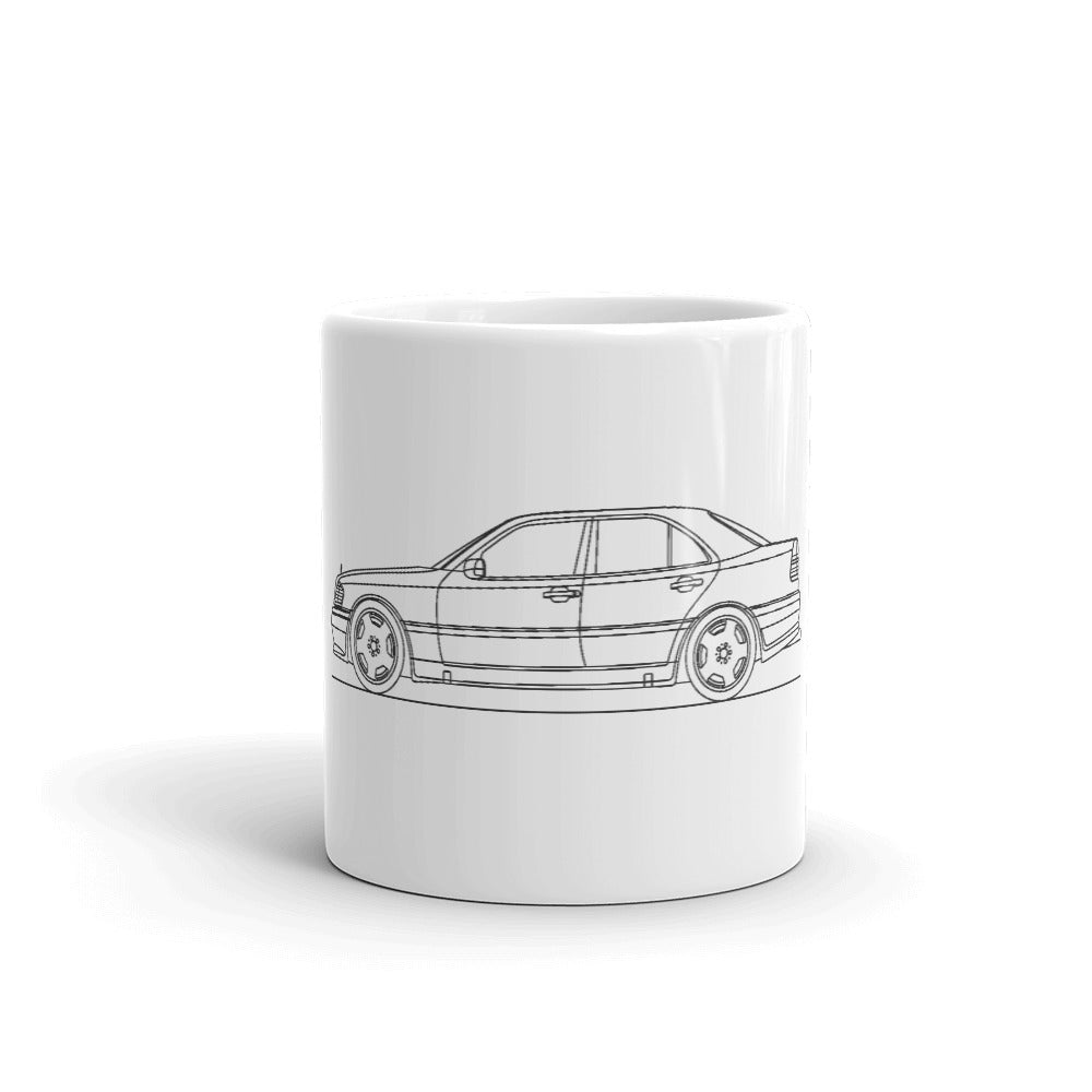 Mug featuring Mercedes-Benz C 36 AMG W202 silhouette