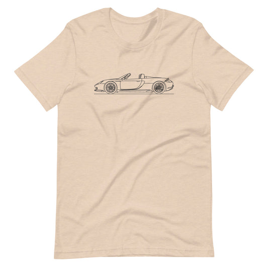 Porsche Carrera GT silhouette t-shirt design displayed