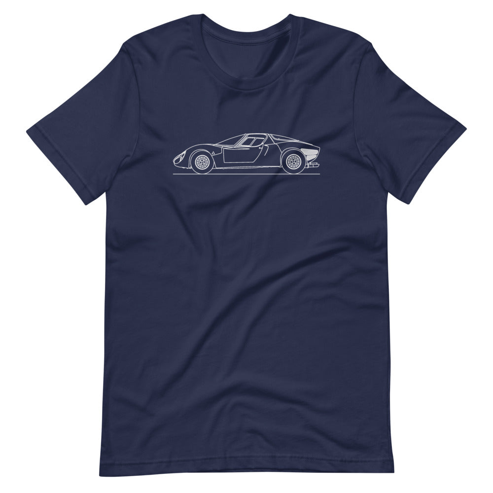 Alfa Romeo 33 Stradale t-shirt displayed flat