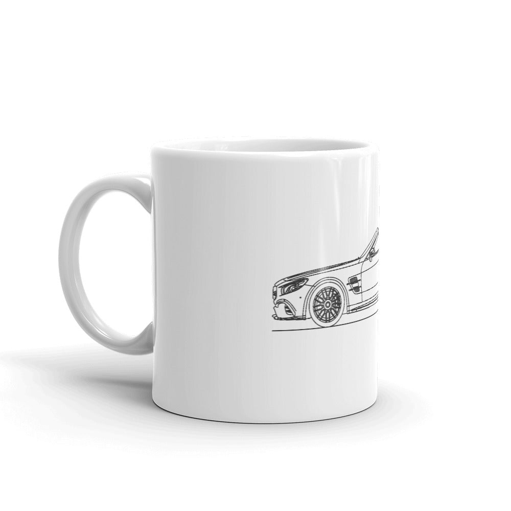 Mercedes-Benz SL 63 AMG mug on display