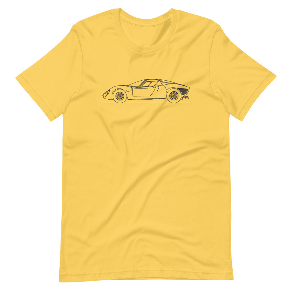 Alfa Romeo 33 Stradale t-shirt design displayed