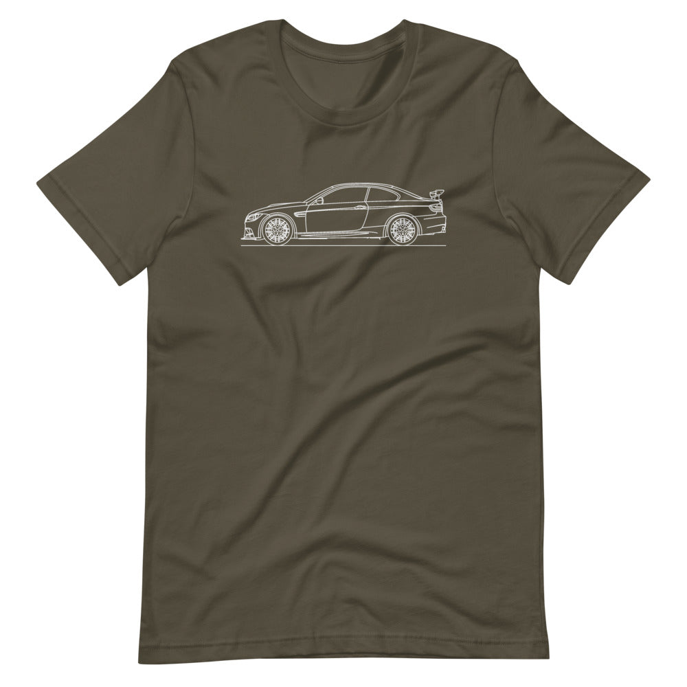 BMW E92 M3 GTS t-shirt design displayed