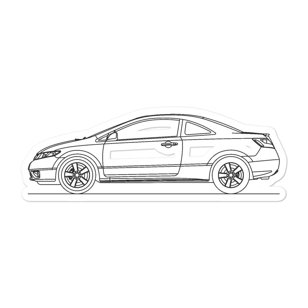 Honda Civic FG1 Silhouette sticker design on car