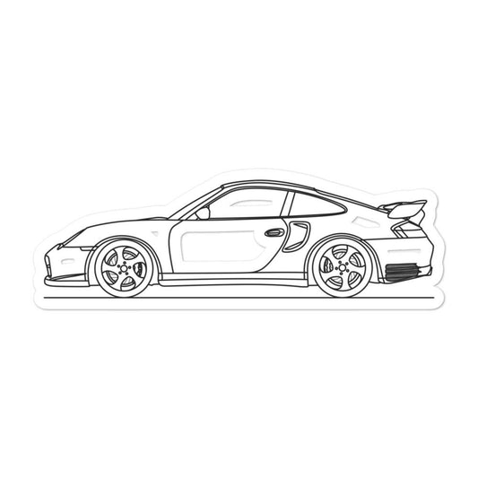 Porsche 911 996 GT2 Outline sticker design