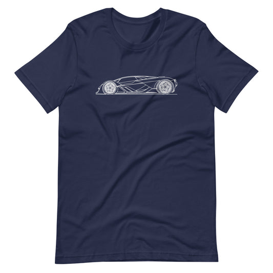 Lamborghini Terzo Millennio silhouette T-shirt design