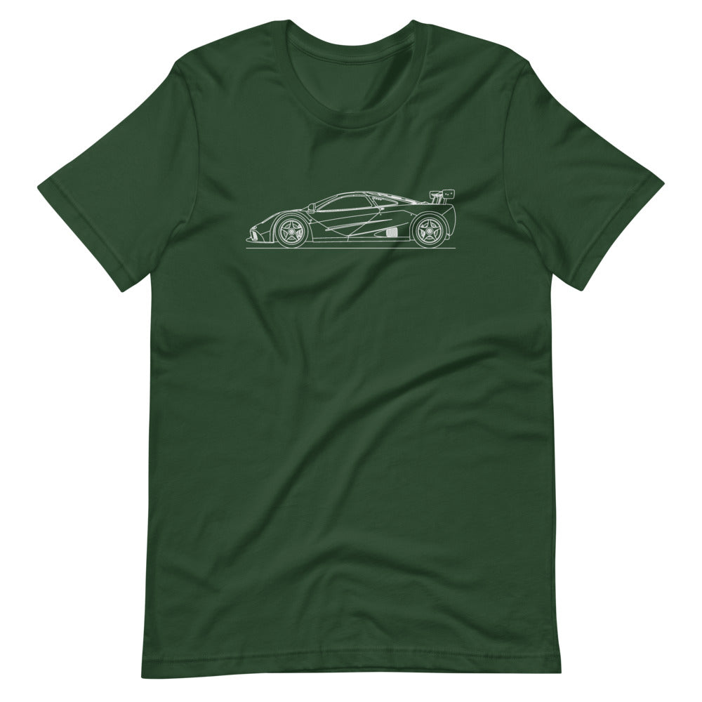 McLaren F1 LM t-shirt on a plain background