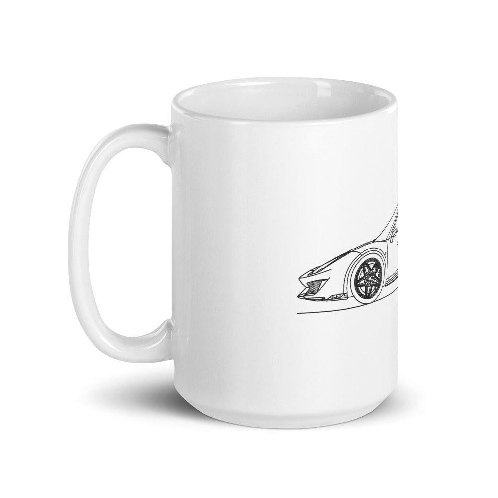 Ferrari 488 Pista Spider mug on display