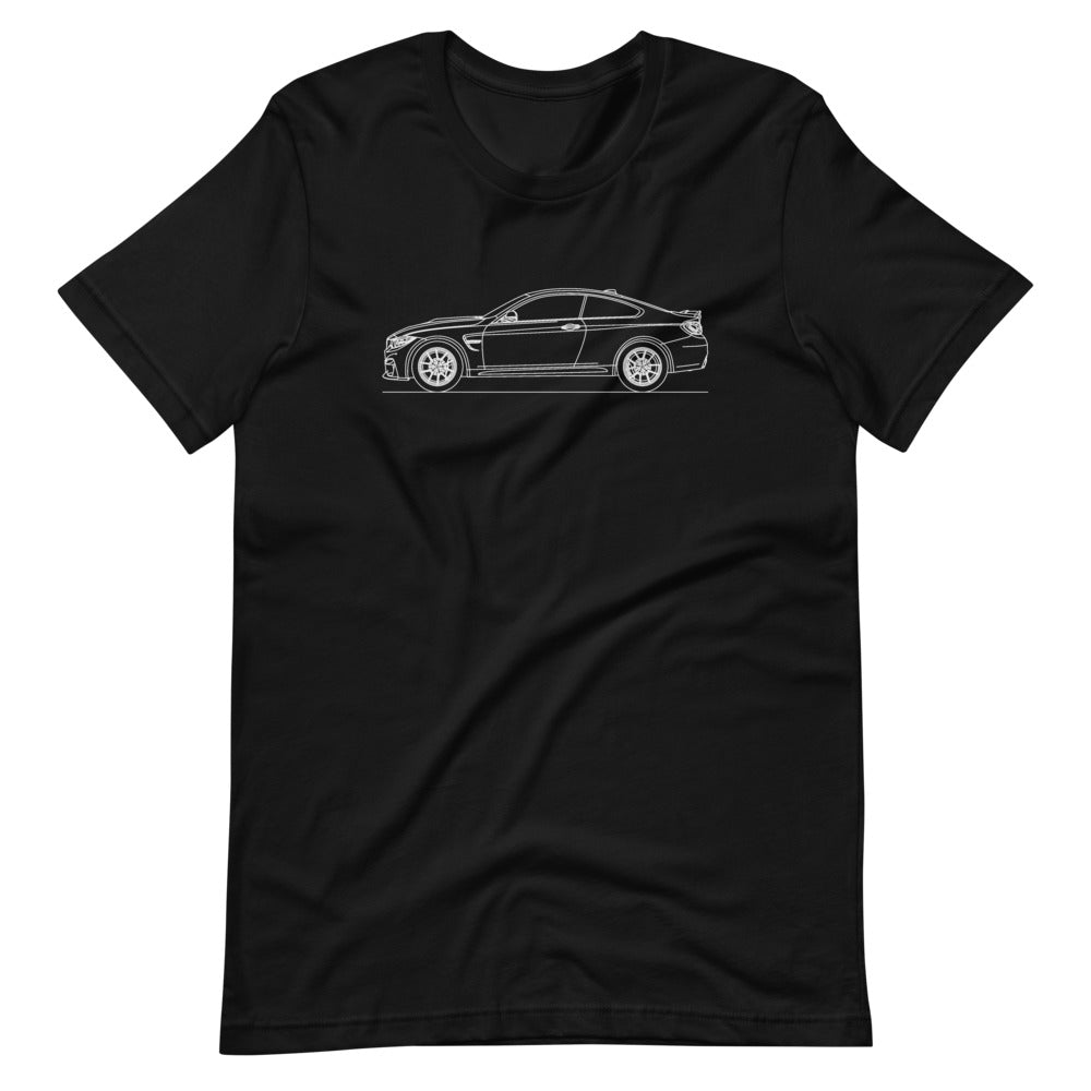 BMW F82 M4 CS t-shirt displayed on white background