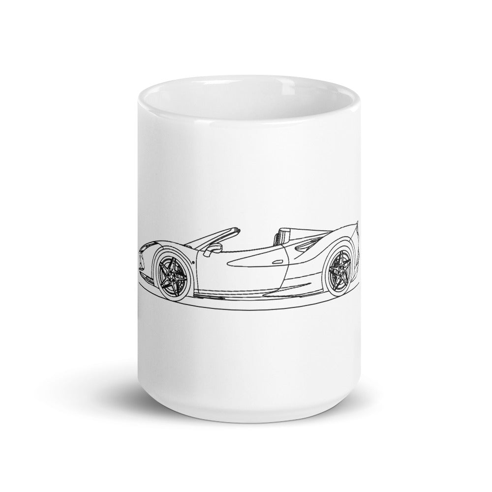 Ferrari F8 Tributo Spyder mug on display