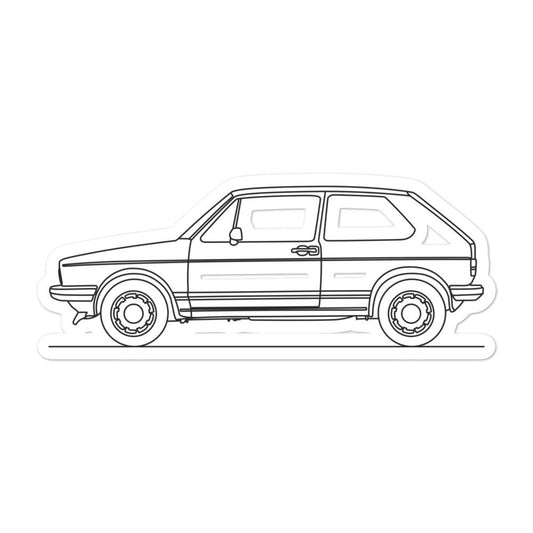 Volkswagen Golf GTI MK1 Outline sticker design