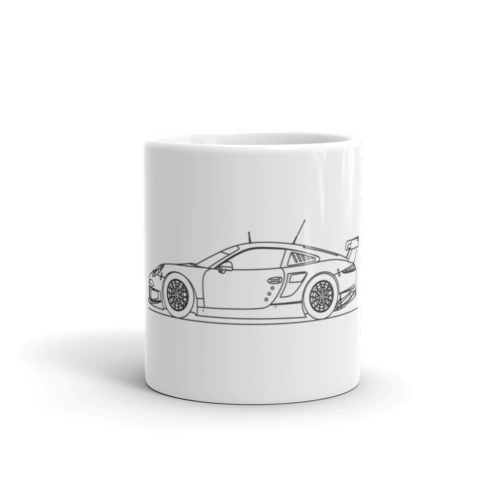 Porsche 911 991.1 RSR outline mug design