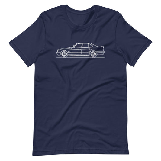 BMW E34 M5 silhouette graphic on t-shirt