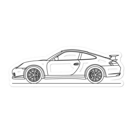 Porsche 911 996 GT3 Outline sticker design