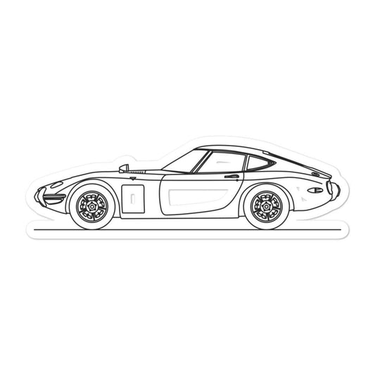 Toyota 2000GT Silhouette sticker on a surface