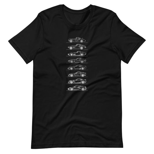 Chevrolet Corvette Evolution t-shirt design displayed