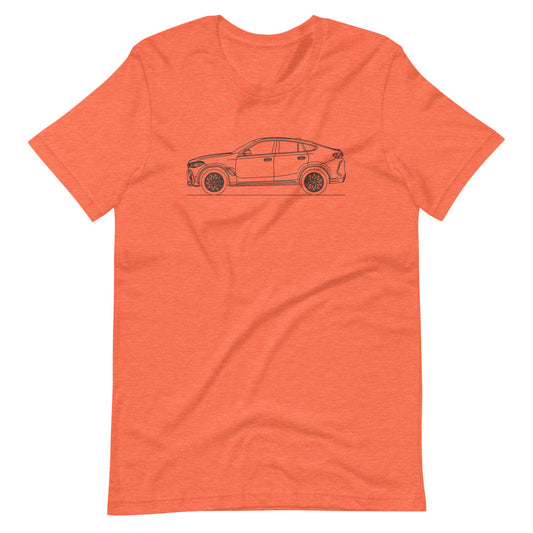 BMW F96 X6 M Competition silhouette T-shirt design