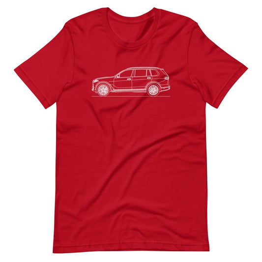 BMW G07 X7 outline t-shirt in minimalist design