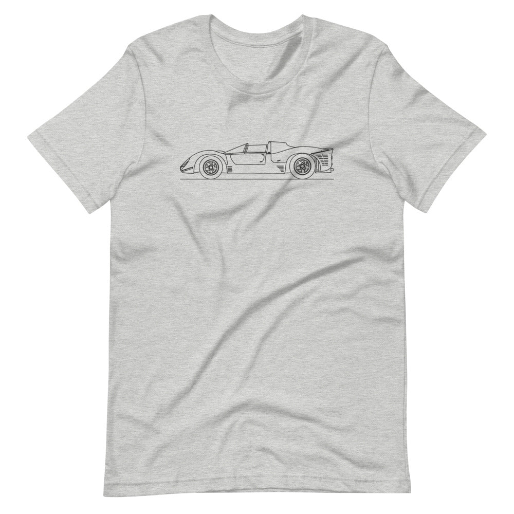 Ferrari 330 P4 silhouette t-shirt design displayed