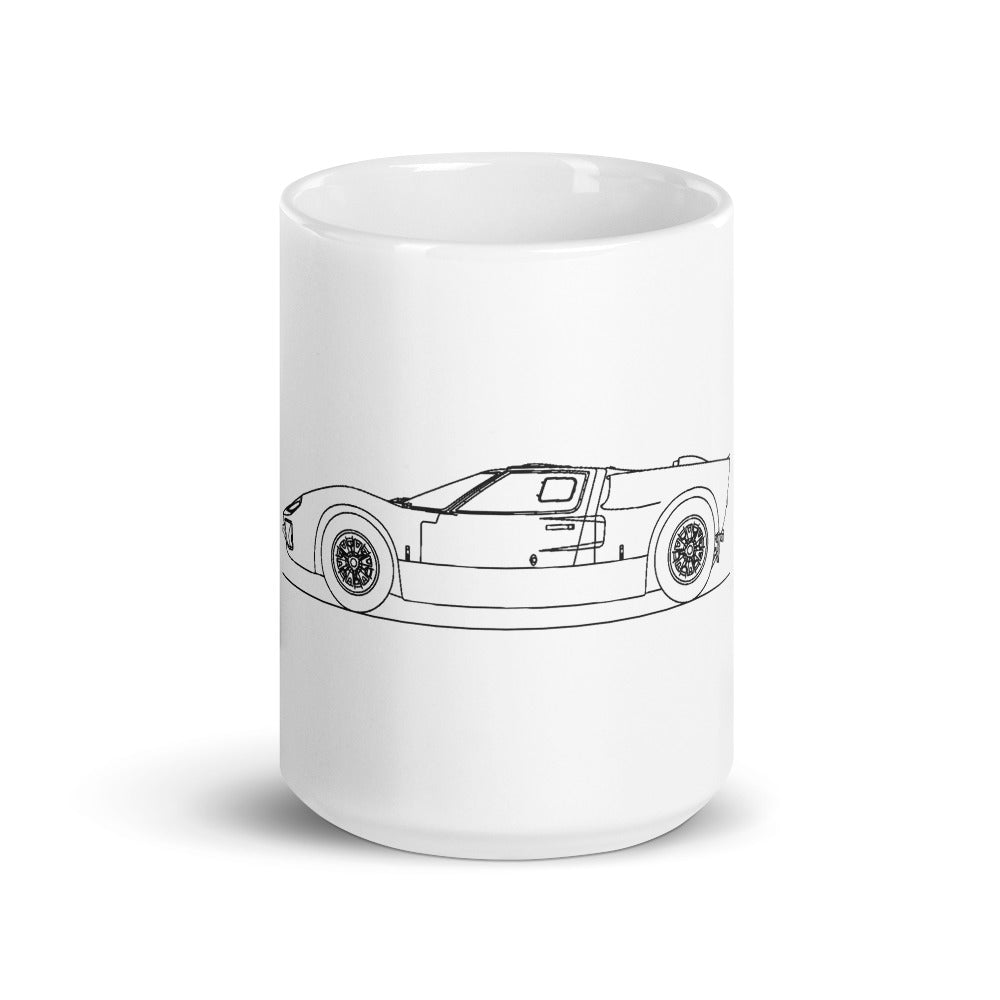 Ford GT40 mug featuring sleek design.